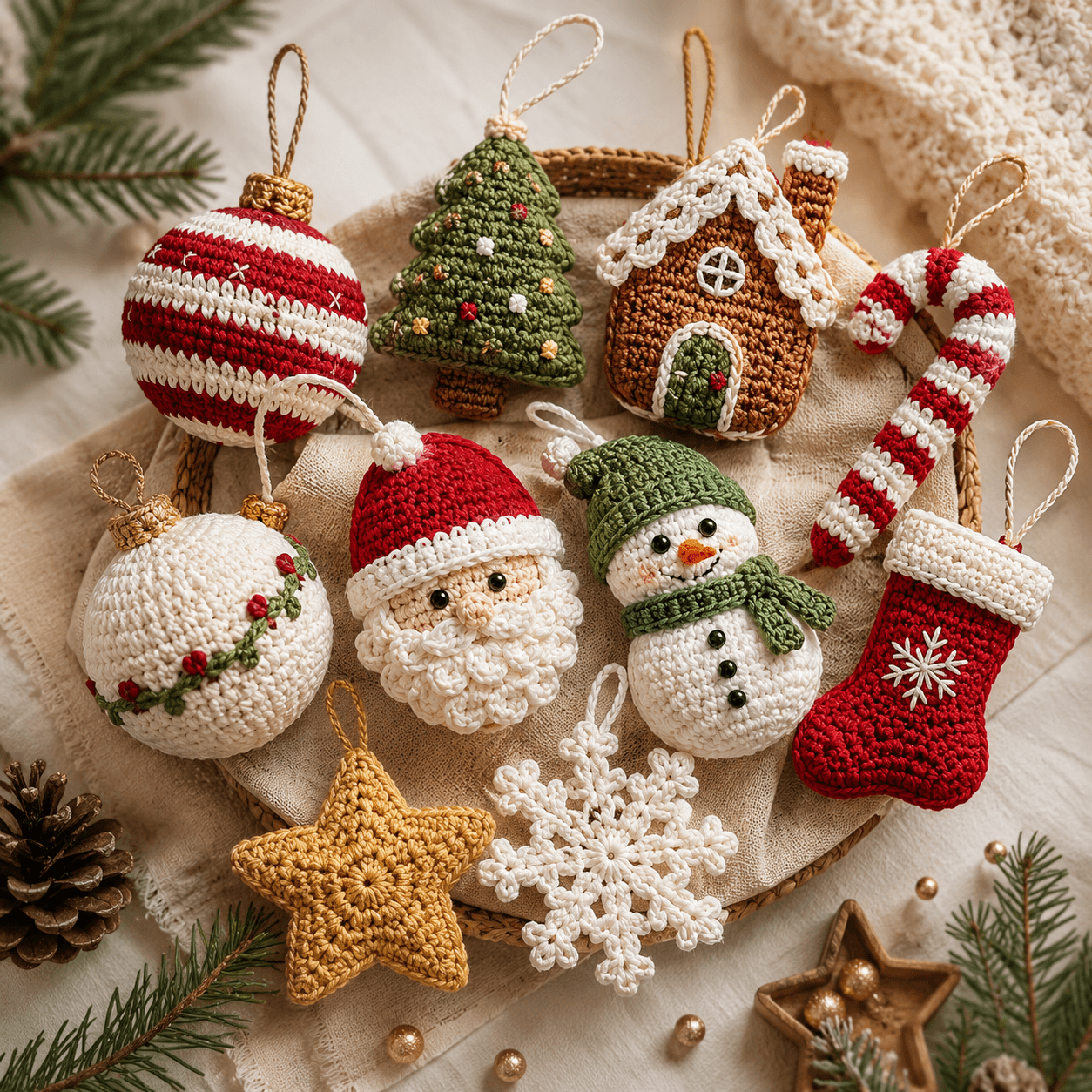 Crochet Christmas Ornaments Pattern