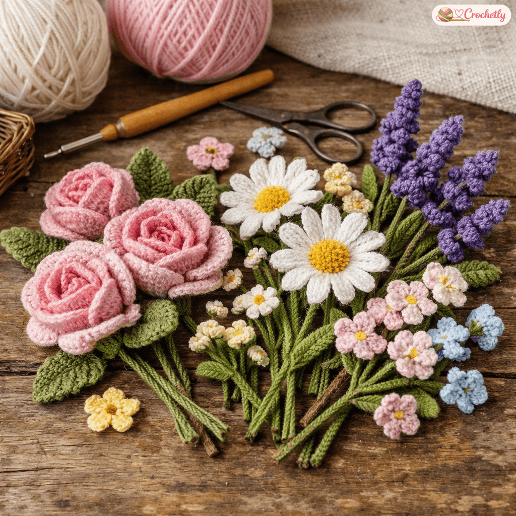 Crochet Flowers Gift