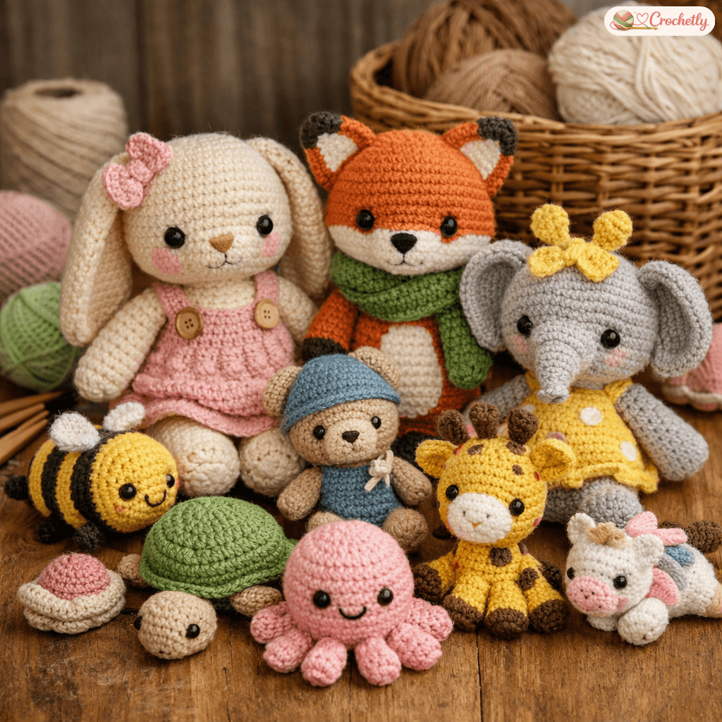 Colorful Crochet Toys For Kids