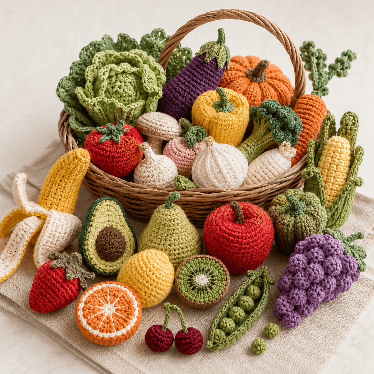 Crochet Fruits and Vegitables Patterns