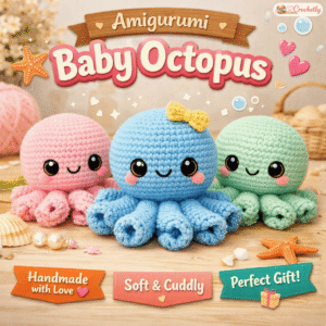 Amigurumi Baby Octopus crochet pattern PDF digital download