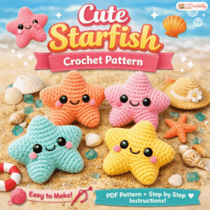 Cute starfish crochet pattern – handmade sea animal amigurumi crochet design