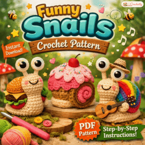 Easy crochet snail pattern perfect for beginners creating cute handmade gifts
