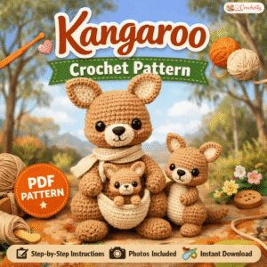 tep-by-step kangaroo crochet pattern with beginner-friendly instructions