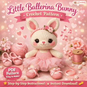 Little Ballerina Bunny crochet pattern cute amigurumi bunny PDF