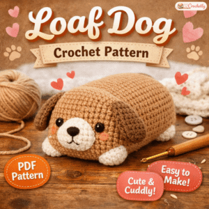 Loaf Dog Crochet Pattern cute dog amigurumi PDF digital download
