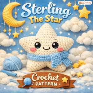 Sterling The Star crochet pattern cute star amigurumi digital PDF pattern
