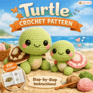Turtle Crochet Pattern – cute sea turtle crochet pattern for handmade DIY projects